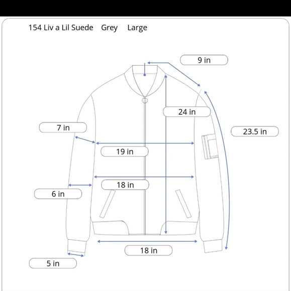 Large 80s Suede Leather Bomber Jacket Grey Brass Buttons VTG - Picture 2 of 3